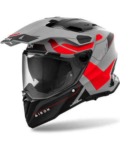 CASCO AIROH COMMANDER 2 REVEAL RED FLUO MATT