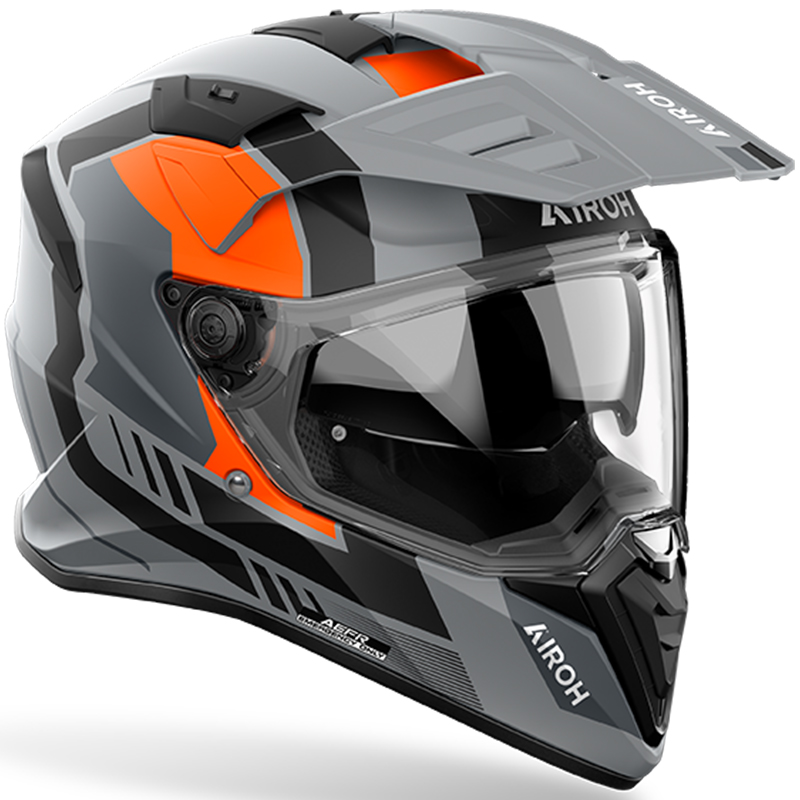 CASCO AIROH BANDIT HORN ORANGE MATT