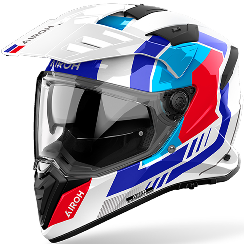CASCO AIROH BANDIT HORN WHITE GLOSS