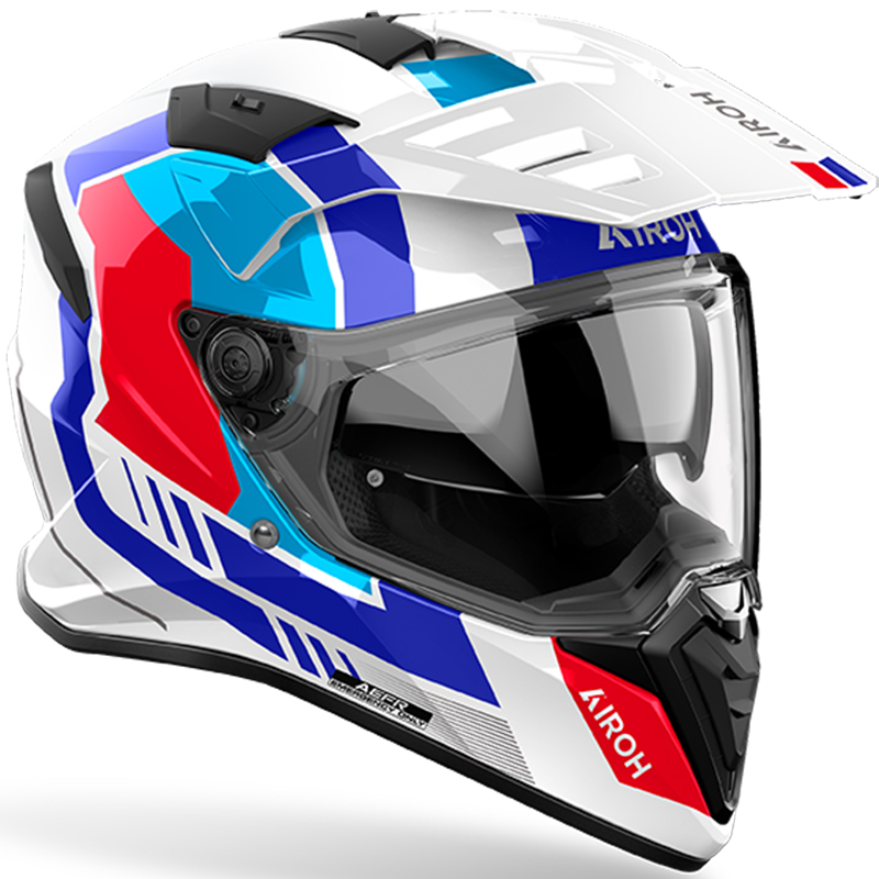 CASCO AIROH BANDIT HORN WHITE GLOSS
