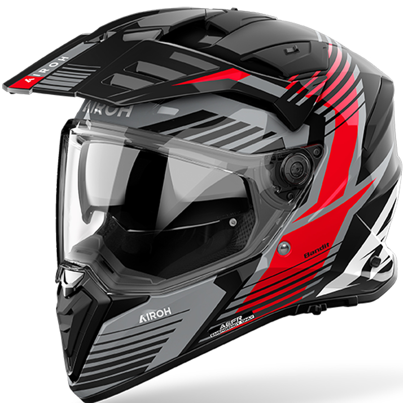 CASCO AIROH BANDIT SPICY RED GLOSS