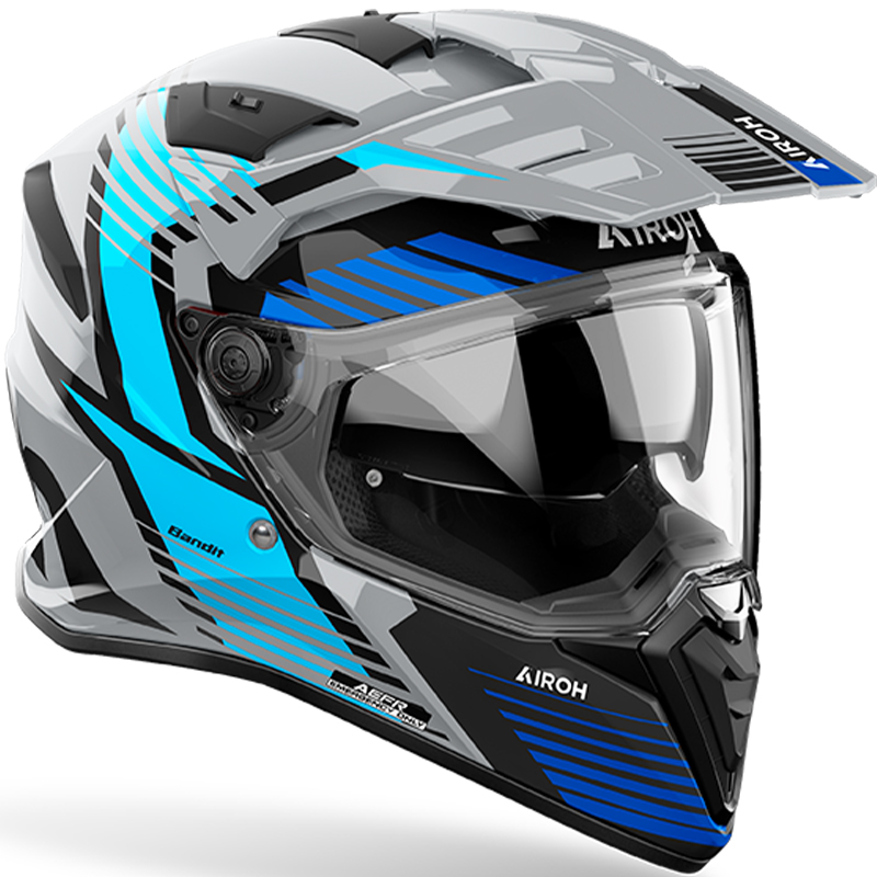 CASCO AIROH BANDIT SPICY BLUE GLOSS