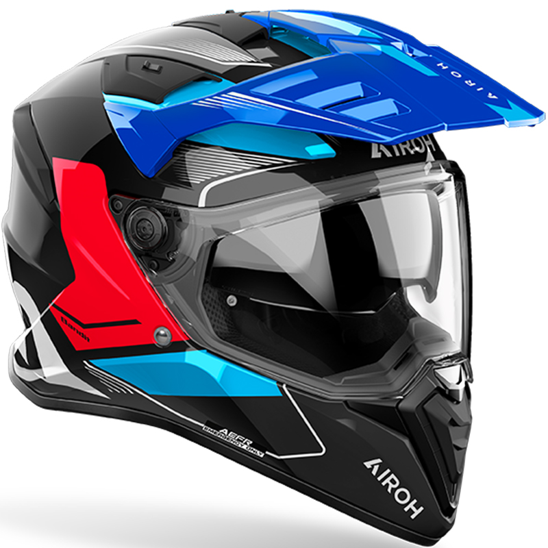 CASCO AIROH BANDIT TUNE BLUE/RED GLOSS