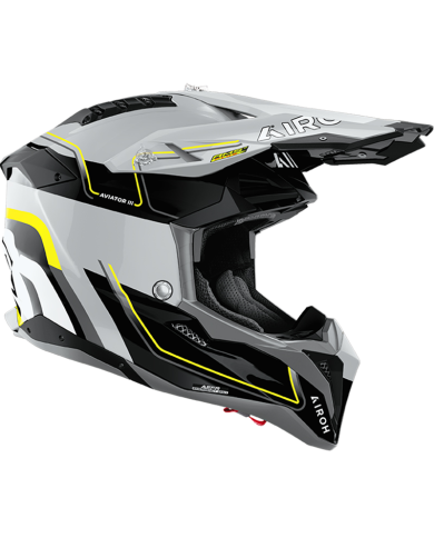 CASCO AIROH AVIATOR 3 CARBONO LEADER YELLOW GLOSS