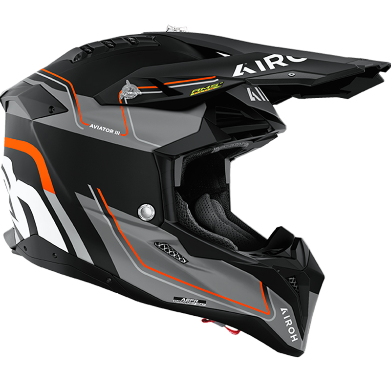 CASCO AIROH AVIATOR 3 CARBONO LEADER ORANGE MATT