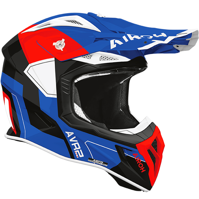 CASCO AIROH AVIATOR ACE 2 SHIELD BLUE/RED GLOSS