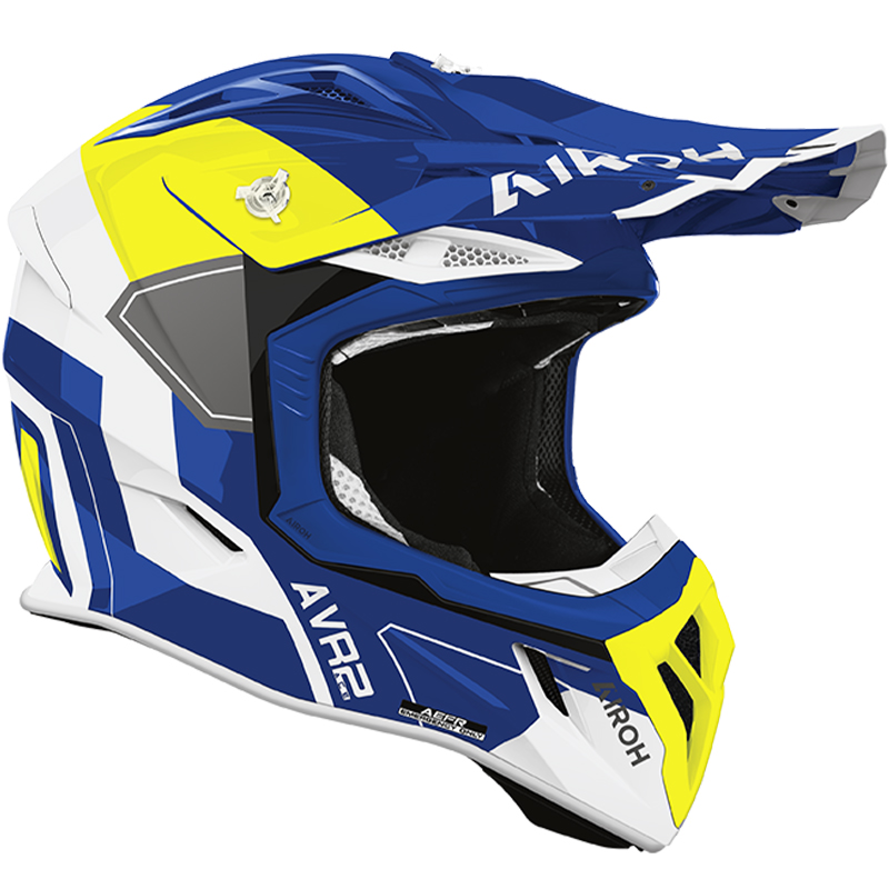 CASCO AIROH AVIATOR ACE 2 SHIELD BLUE/YELLOW GLOSS