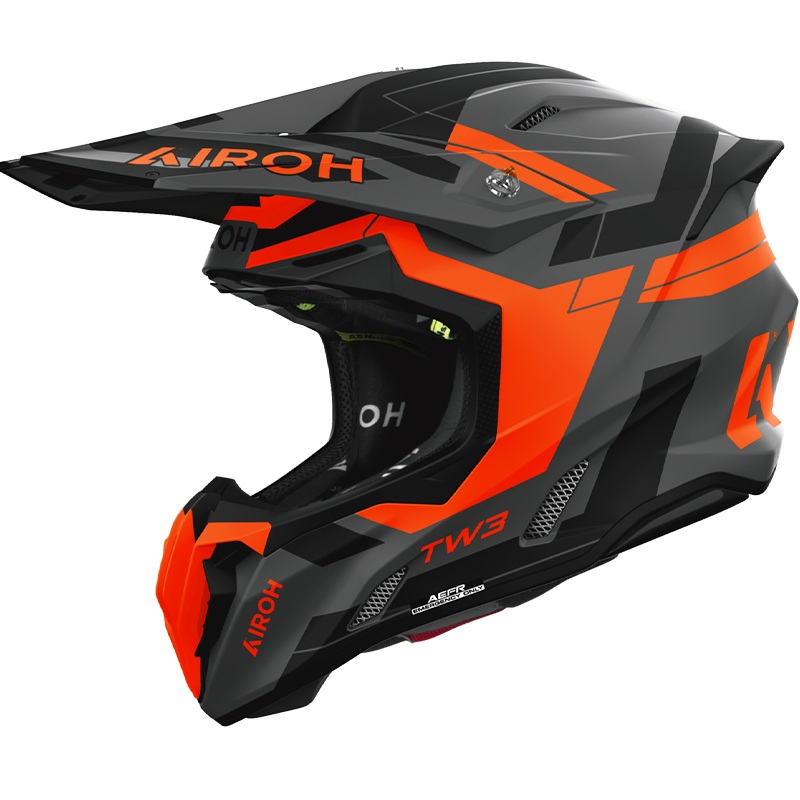 CASCO AIROH TWIST 3 DYNASTY ORANGE MATT