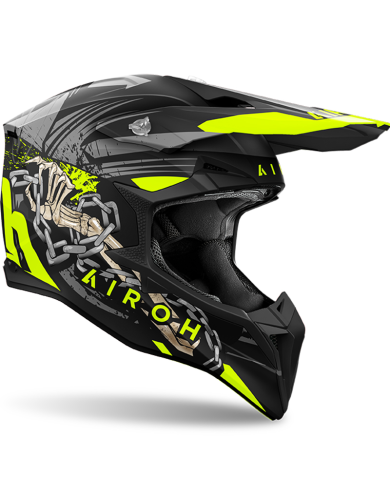 CASCO AIROH WRAAAP DARKNESS MATT