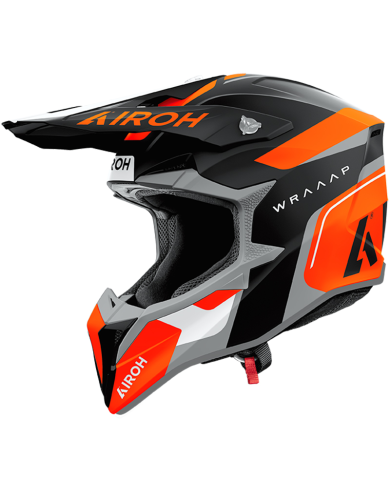 CASCO AIROH WRAAAP CONQUER ORANGE MATT