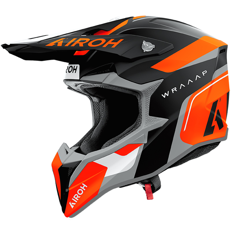CASCO AIROH WRAAAP CONQUER ORANGE MATT