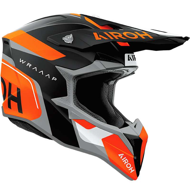 CASCO AIROH WRAAAP CONQUER ORANGE MATT