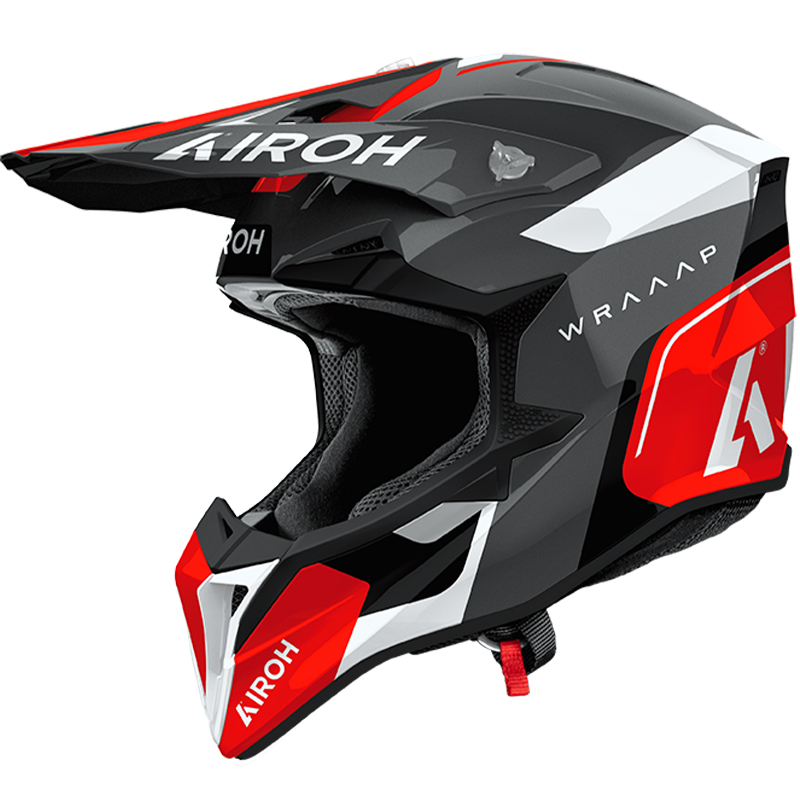 CASCO AIROH WRAAAP CONQUER RED GLOSS