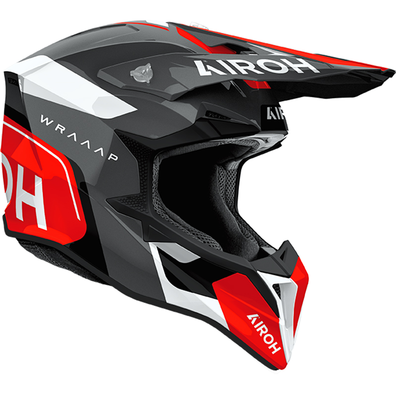 CASCO AIROH WRAAAP CONQUER RED GLOSS