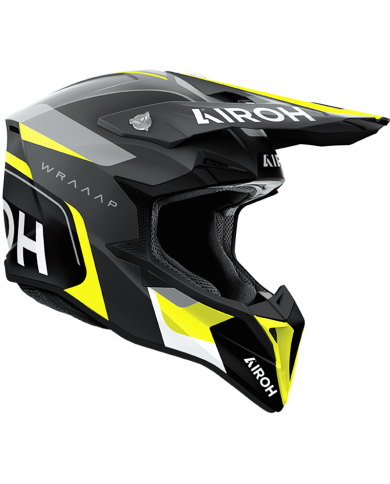 CASCO AIROH WRAAAP CONQUER YELLOW MATT