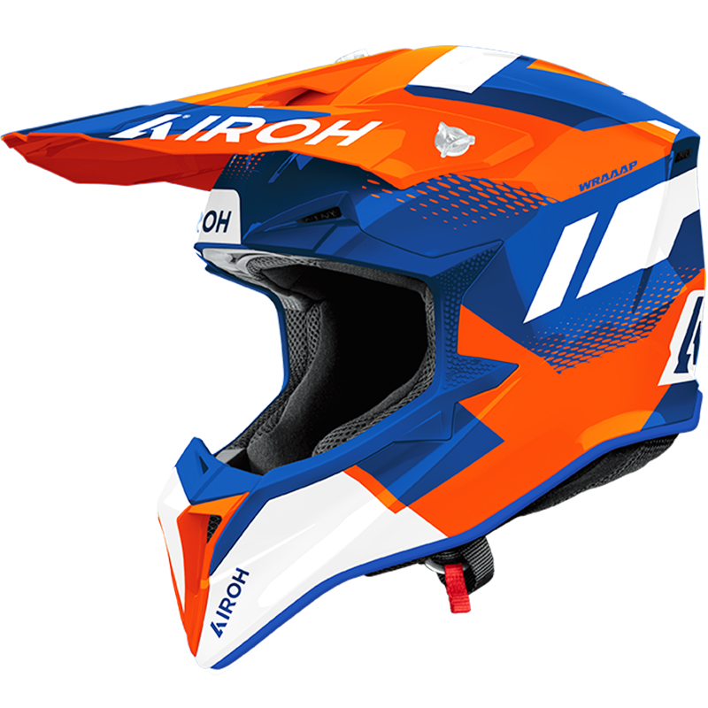 CASCO AIROH WRAAAP VISION ORANGE/BLUE GLOSS