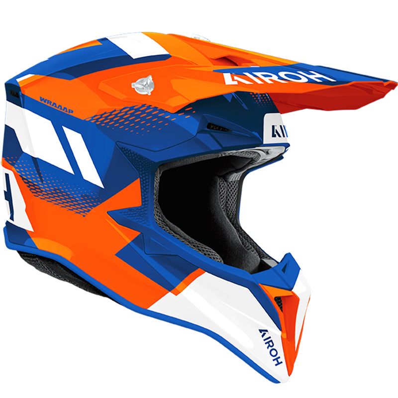 CASCO AIROH WRAAAP VISION ORANGE/BLUE GLOSS