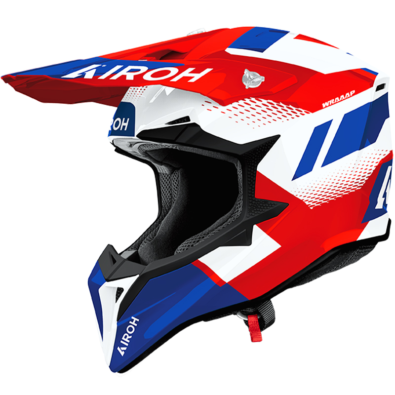 CASCO AIROH WRAAAP VISION RED/BLUE GLOSS