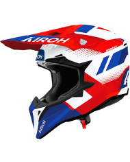 CASCO AIROH WRAAAP VISION RED/BLUE GLOSS