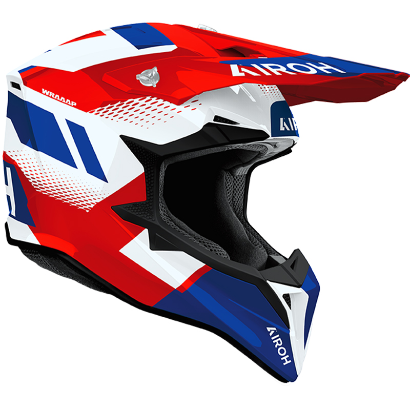 CASCO AIROH WRAAAP VISION RED/BLUE GLOSS