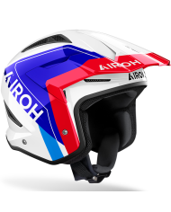 CASCO AIROH TRR II HUNT CARBON BLUE/RED GLOSS