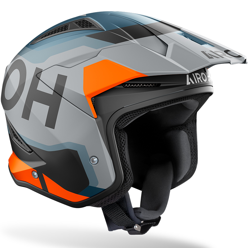 CASCO AIROH TRR II JUPITER CARBONO ORANGE MATT