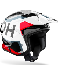 CASCO AIROH TRR II JUPITER CARBONO RED GLOSS