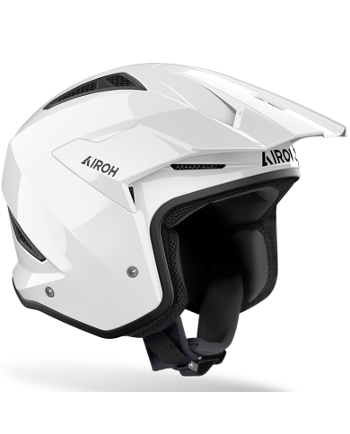 CASCO AIROH TRR II CARBONO WHITE GLOSS