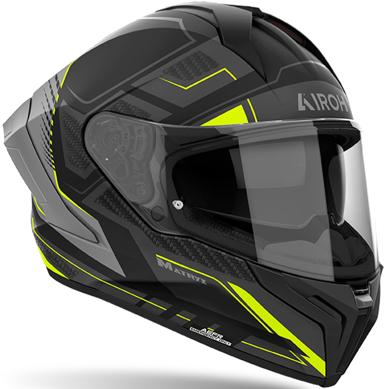 CASCO AIROH MATRYX ROCKET YELLOW MATT