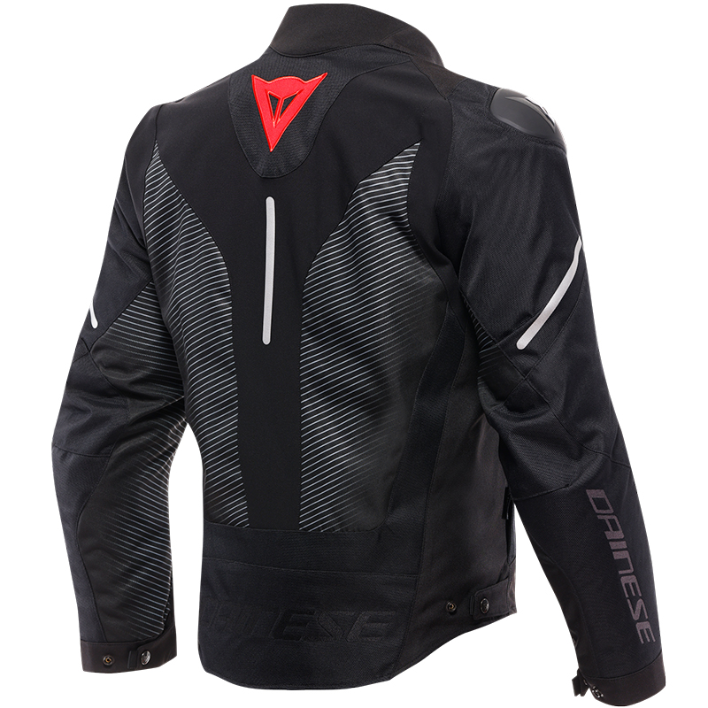 CHAQUETA DAINESE SUPER SPRINT D-DRY BLACK/BLACK/RED LAVA
