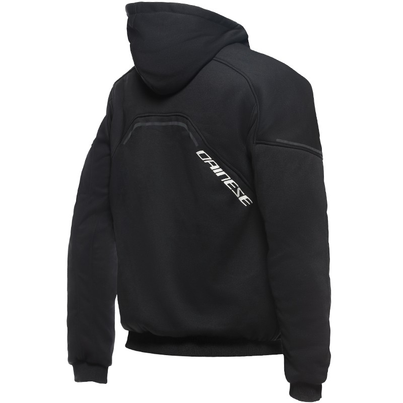 SUDADERA DAINESE DAEMON-X SAFETY HOODIE FULL ZIP NEW BLACK/BLACK/WHITE