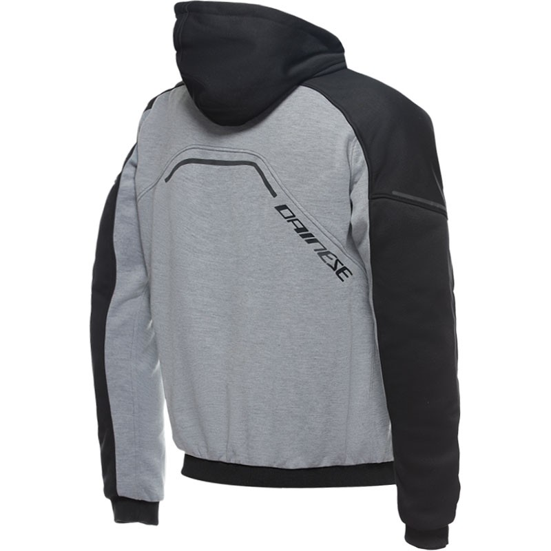 SUDADERA DAINESE DAEMON-X SAFETY HOODIE FULL ZIP NEW GREY/BLACK/RED