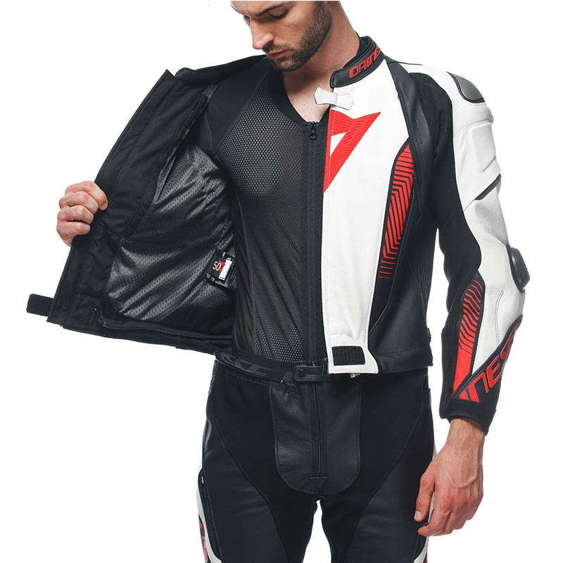 MONO DAINESE LAGUNA SECA 5 DIVISIBLE NEW BLACK/WHITE/RED LAVA | 2 Piezas de moto | %brands%