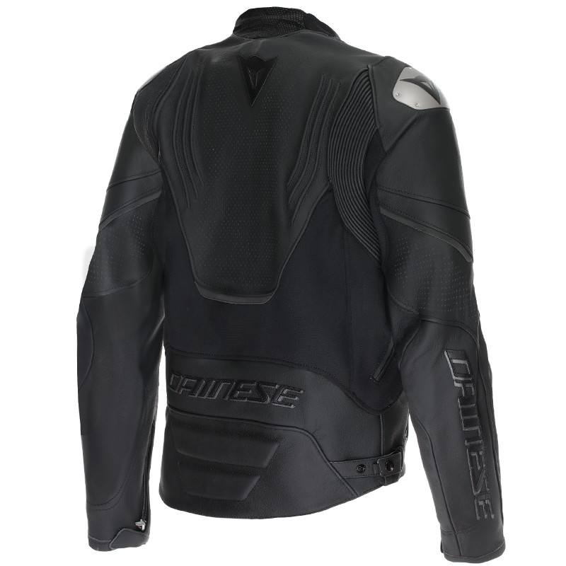 CHAQUETA DAINESE RACING 5 PERFORADA NEW BLACK/BLACK | Cuero de moto | %brands%