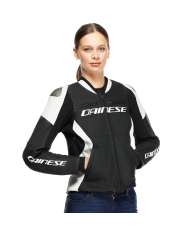 CHAQUETA DAINESE RACING 5 LADY NEW BLACK/WHITE | Cuero de moto | %brands%