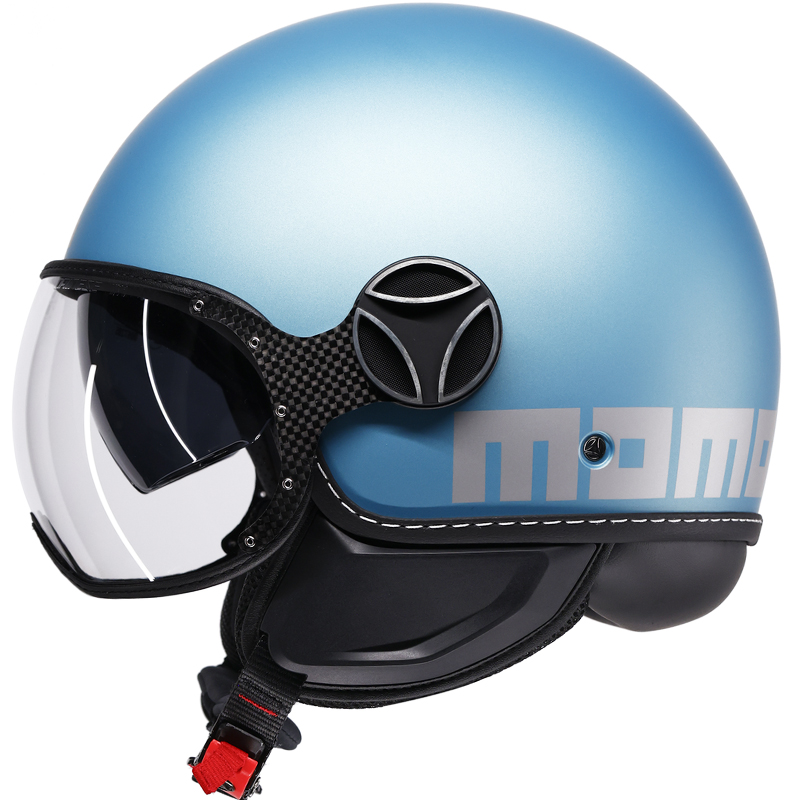 CASCO MOMO DESIGN FGTR EVO NEW MATT SPRING BLUE/SILVER | Cascos Jet de moto | %brands%