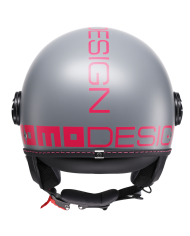CASCO MOMO DESIGN FGTR CLASSIC NEW FLUO MATT GREY/FUCSIA | Cascos Jet de moto | %brands%