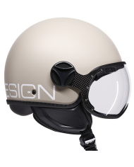 CASCO MOMO DESIGN FGTR CLASSIC NEW CANDY MATT MALTED MILK/WHITE | Cascos Jet de moto | %brands%