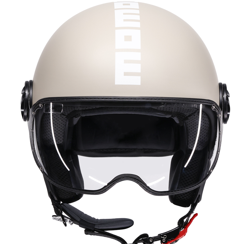 CASCO MOMO DESIGN FGTR CLASSIC NEW CANDY MATT MALTED MILK/WHITE | Cascos Jet de moto | %brands%