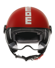 CASCO MOMO DESIGN FGTR CLASSIC NEW CANDY MATT RED/WHITE | Cascos Jet de moto | %brands%