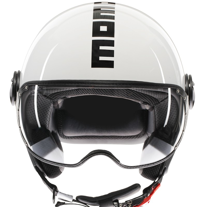 CASCO MOMO DESIGN FGTR CLASSIC NEW WHITE/BLACK | Cascos Jet de moto | %brands%
