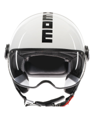 CASCO MOMO DESIGN FGTR CLASSIC NEW WHITE/BLACK | Cascos Jet de moto | %brands%