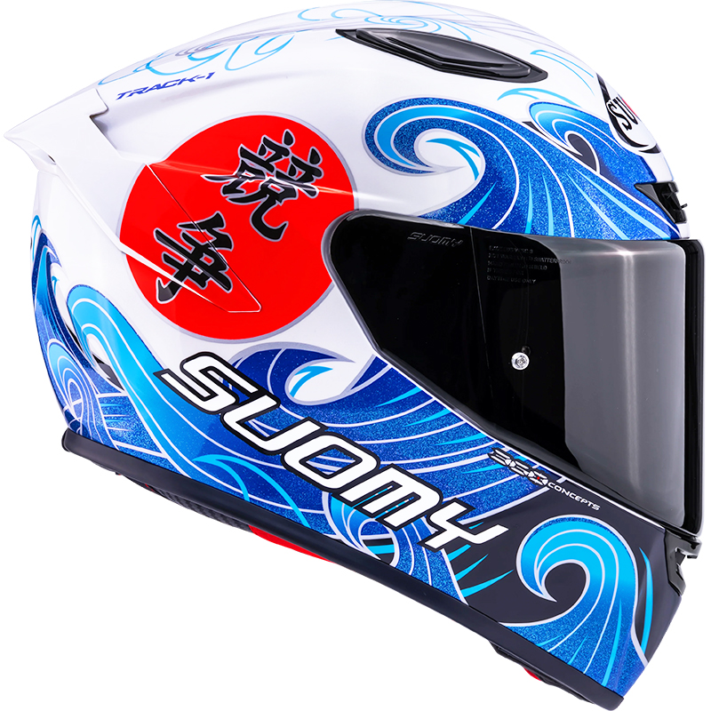 CASCO SUOMY TRACK-1 WAVES WHITE | Cascos Integrales de moto | %brands%