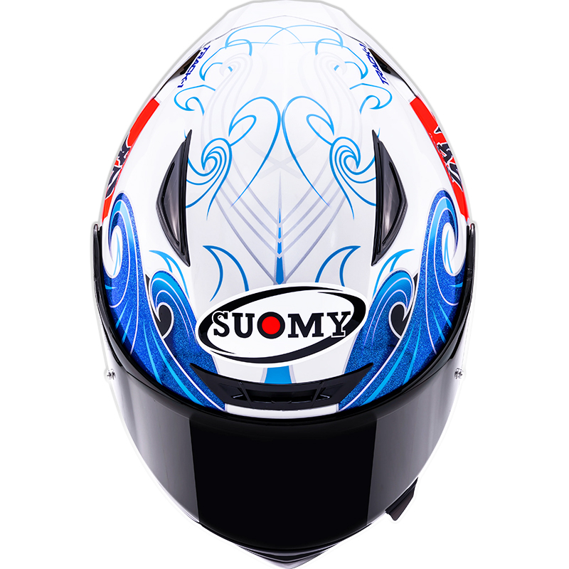 CASCO SUOMY TRACK-1 WAVES WHITE | Cascos Integrales de moto | %brands%