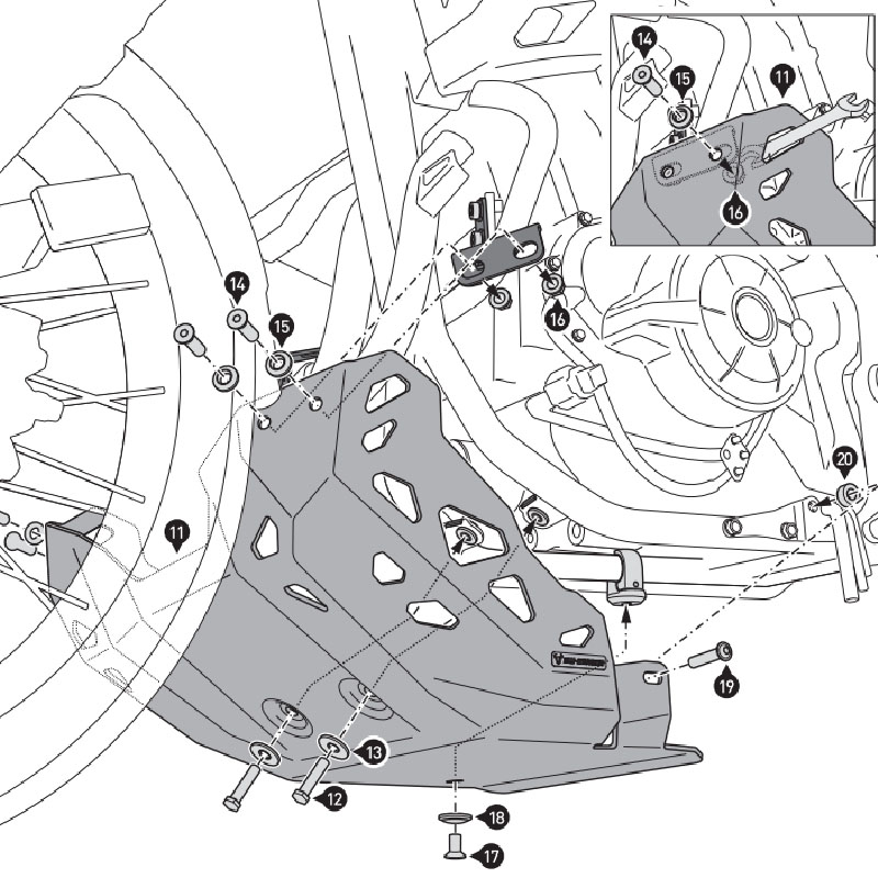 CUBRECARTER SW-MOTECH ENGINE GUARD HONDA CRF1100 AFRCA TWIN MSS.01.942.10101/S | Cubre carter de moto | %brands%