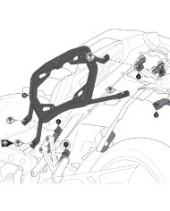 KIT DE FIJACION MALETAS LATERALES SW-MOTECH YAMAHA KFT.06.597.30000/B | Fijaciones Maletas de moto | %brands%