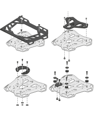 KIT DE FIJACIÓN POSTERIOR SW-MOTECH ADVENTURE-RACK YAMAHA GPT.06.597.19000/B | Fijaciones Top Case de moto | %brands%