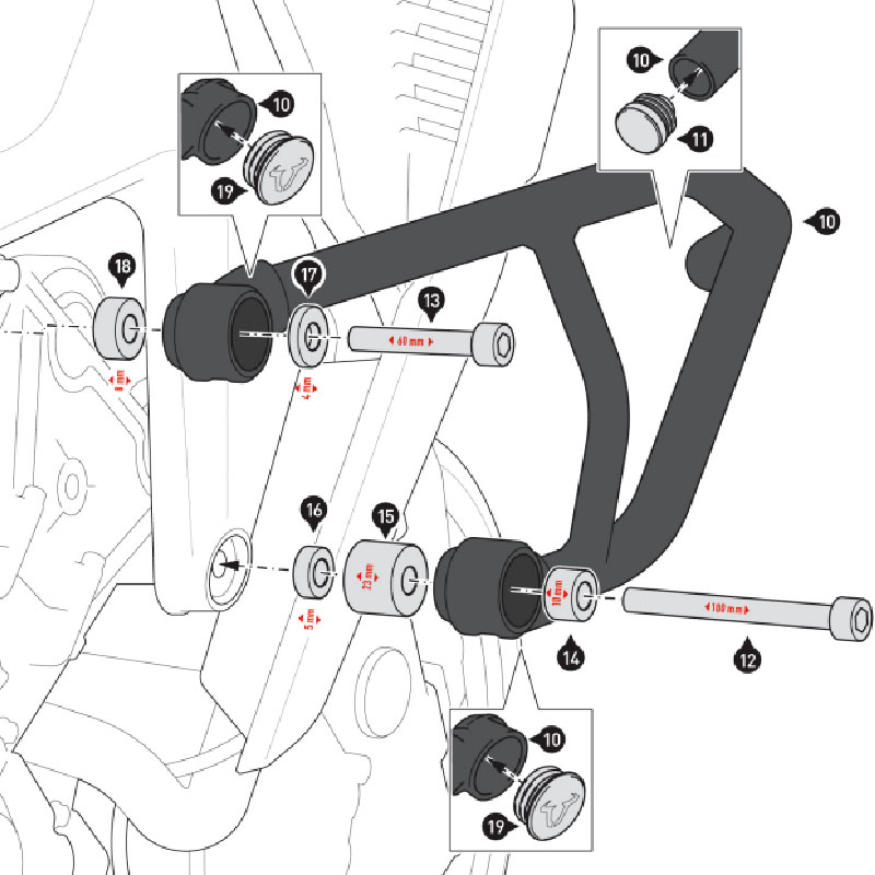DEFENSAS DE CARENADO SW-MOTECH CRASH BAR YAMAHA SBL.06.597.10000/B | Protectores de carenado de moto | %brands%