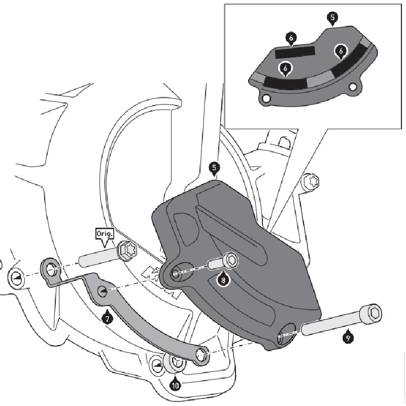 JUEGO DE PROTECTORES SW-MOTECH TAPAS DE MOTOR KTM/HUSQVARNA MSS.04.641.10101 | Protectores de motor de moto | %brands%