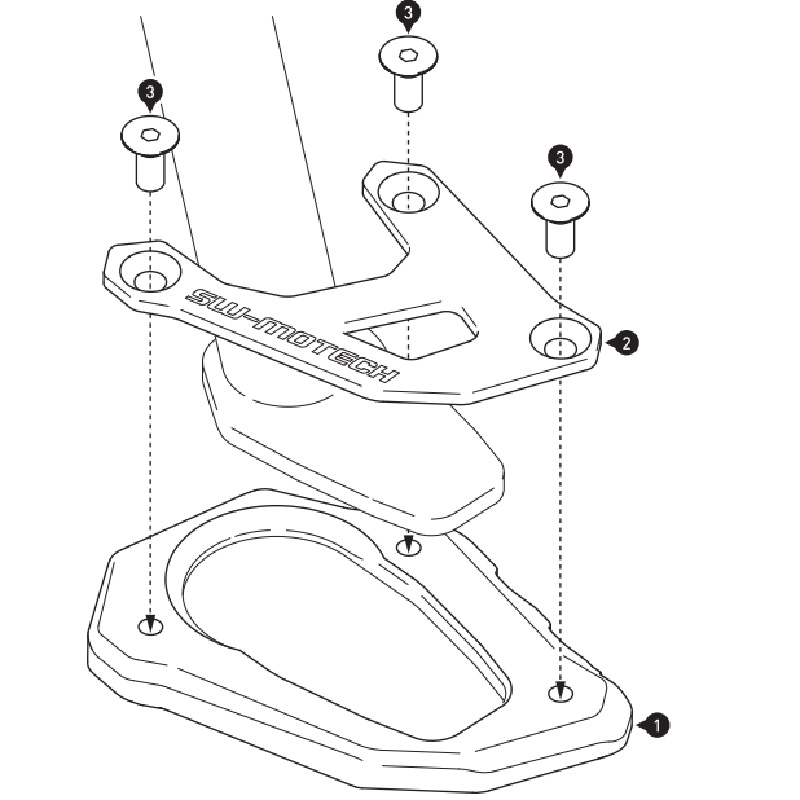 EXTENSIÓN CABALLETE LATERAL SW-MOTECH KTM STS.04.102.10100/B | Ampliaciones caballete lateral de moto | %brands%